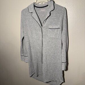Victoria's Secret sleepshirt - gray with black trim